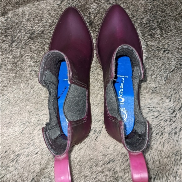 Jeffrey Campbell matte purple rain boots ankle length - Picture 8 of 10